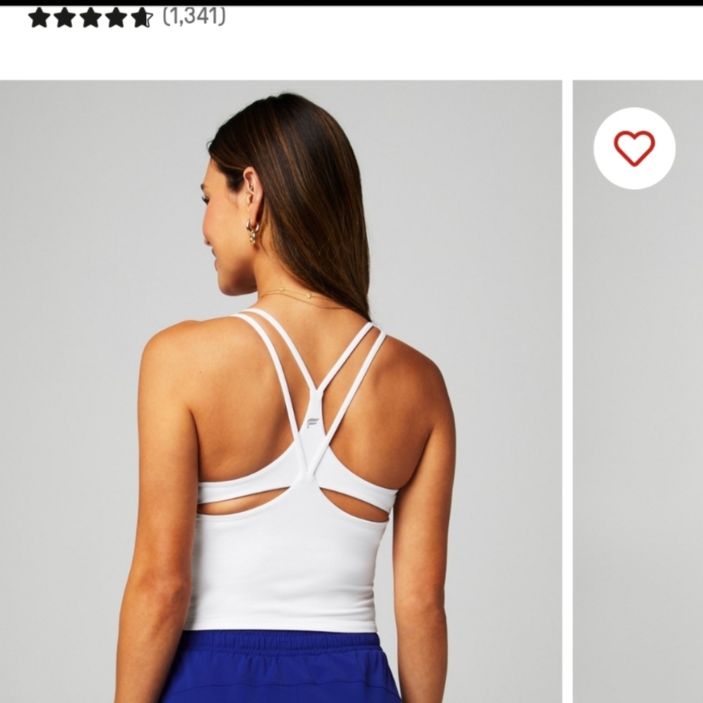 Fabletics White Double Strap Camisole - image 2